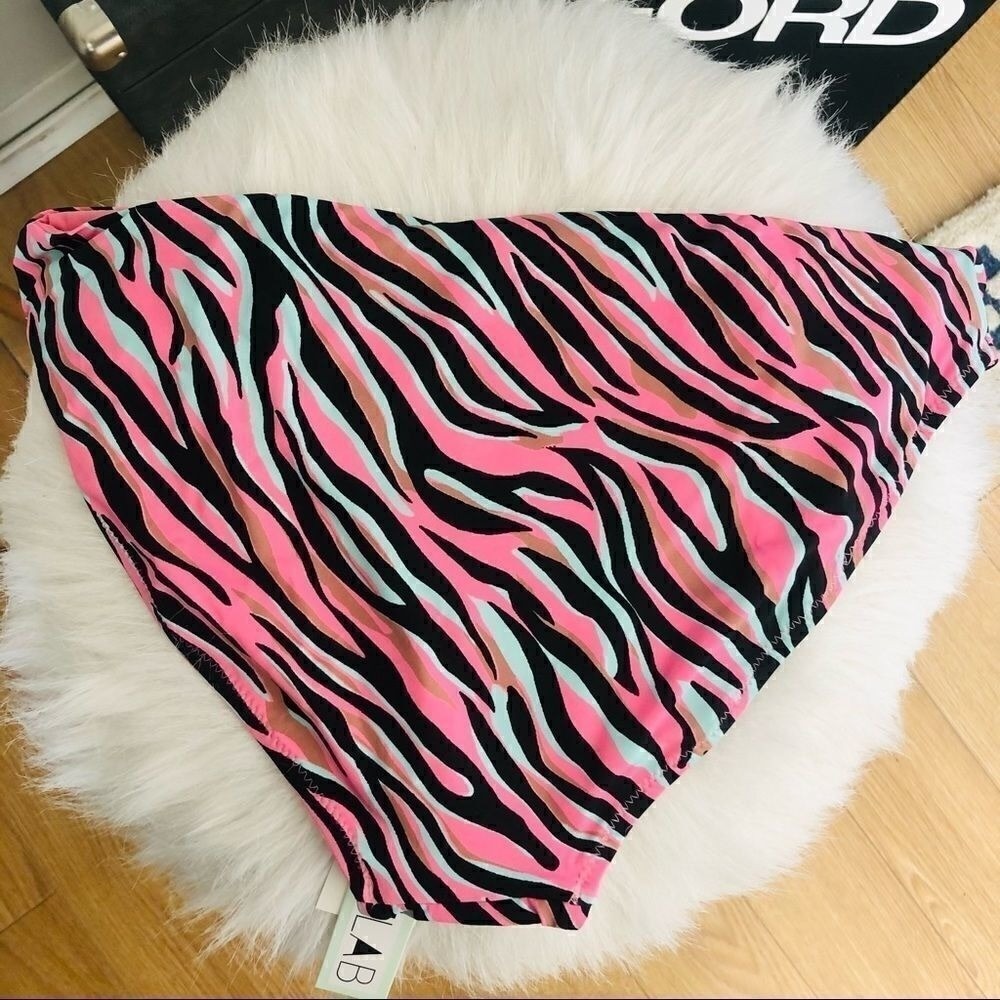The Bikini Lab Hipster Bikini Bottoms, Pink/Black, 2XL, NWT